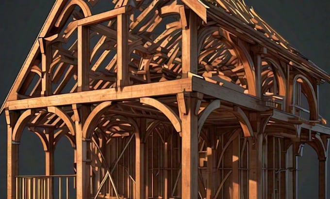 Gig Preview - Do 2d and 3d timber or wood structure, framing and trusses plan design