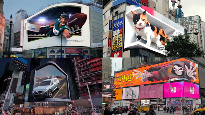 Gig Preview - Create a 3d video for 3d led billboard, anamorphic display