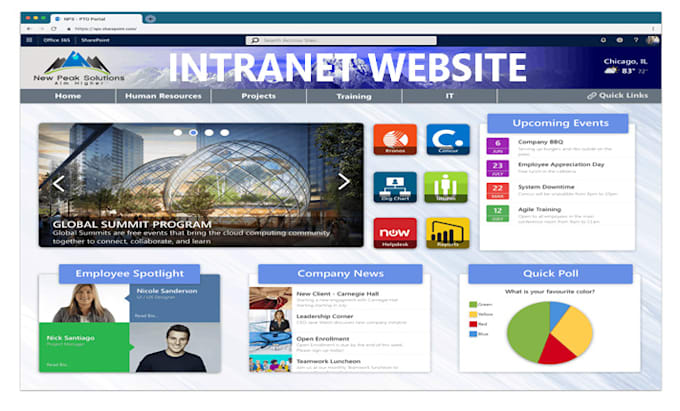 Bestseller - design sharepoint portal, intranet website for your business or organization