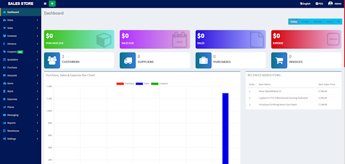 Gig Preview - Develop sales inventory management system with pos for your business