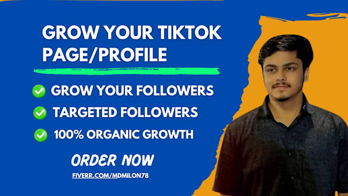 Gig Preview - Do super fast organic tiktok followers growth