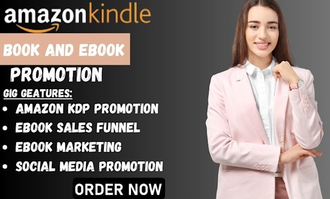 Gig Preview - Do amazon kdp marketing, amazon book promotion, ebook sales funnel, amazon ads