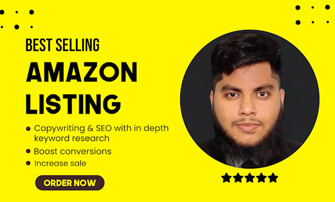 Gig Preview - Do amazon listing optimization, SEO amazon descriptions to boost your sales