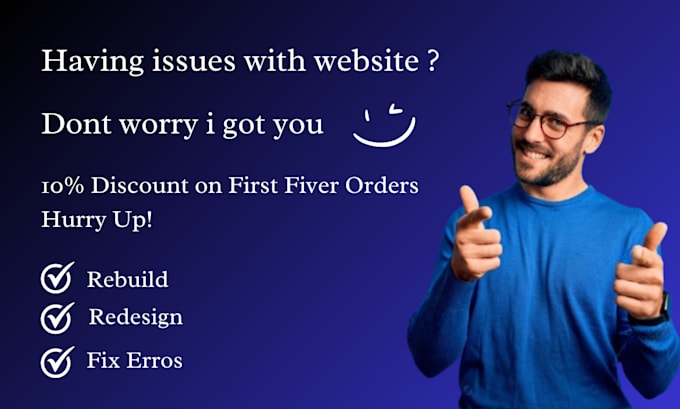 Gig Preview - Rebuild, redesign, and fix errors in your wordpress or web application