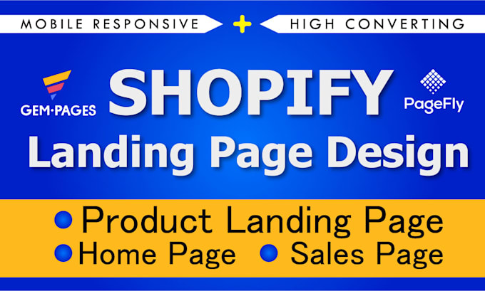 Gig Preview - Design redesign clone revamp shopify landing page with pagefly or gempages