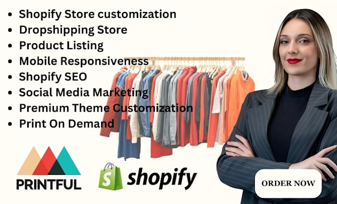 Bestseller - do shopify store design shopify dropshipping website shopify print on demand