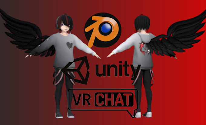 Gig Preview - Create 3d custom vrchat avatar, vrc charcter for you vrchat gameplay and vtuber