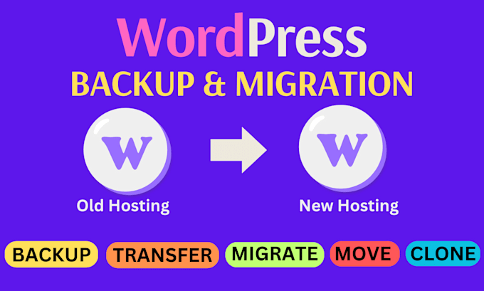 Gig Preview - Backup and migrate or transfer wordpress website fast