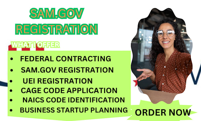 Gig Preview - Register you on sam gov get, cage code, naics code, uei business registration