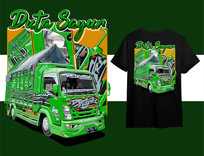 Bestseller - draw your truck into vector illustration for tshirt design