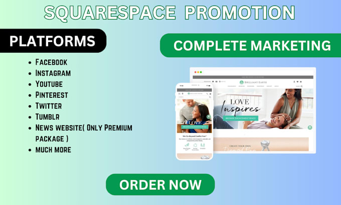 Gig Preview - Promote your squarespace online store squarespace marketing squarespace traffic