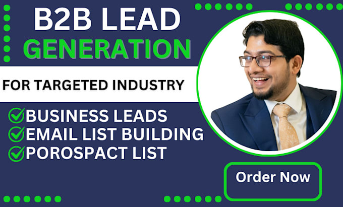 Bestseller - do b2b lead generation and will find verified email