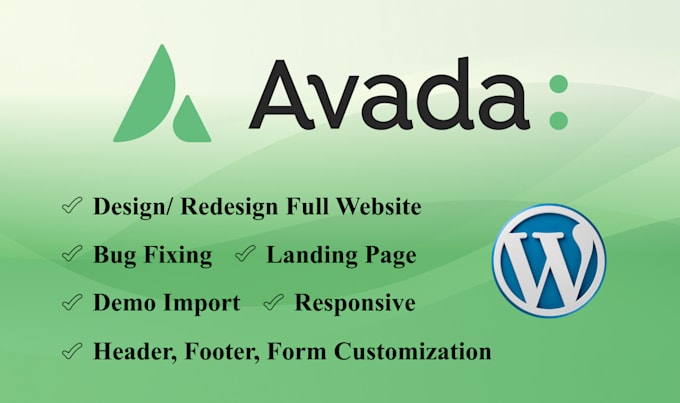 Gig Preview - Fix, create, design, customize wordpress website by avada theme