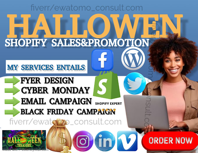 Gig Preview - Promote your klaviyo halloween cyber monday black friday