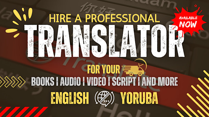 Gig Preview - Do a manual english to yoruba or vice versa translation