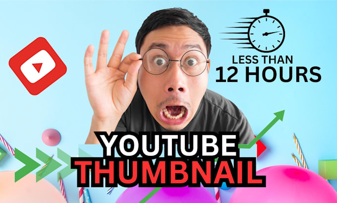 Gig Preview - Design a clickbait youtube thumbnails in less than 12 hours