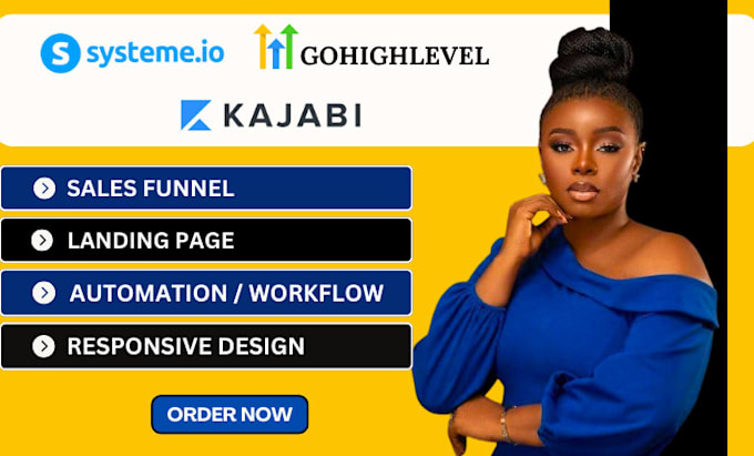 Gig Preview - Do systeme io sales funnel gohighlevel kajabi website funnel automation