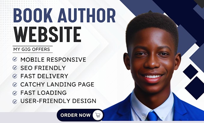 Gig Preview - Design a professional book author website redesign ebook landing page design