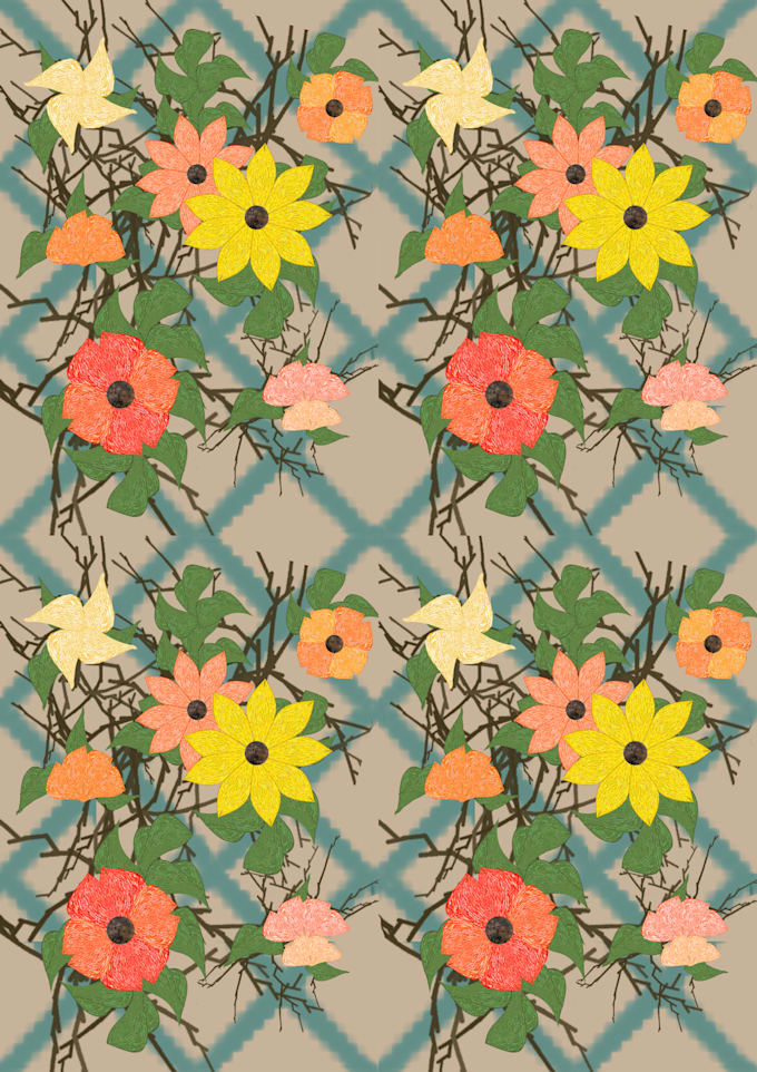 Gig Preview - Custom pattern design  abstract floral  linear and more