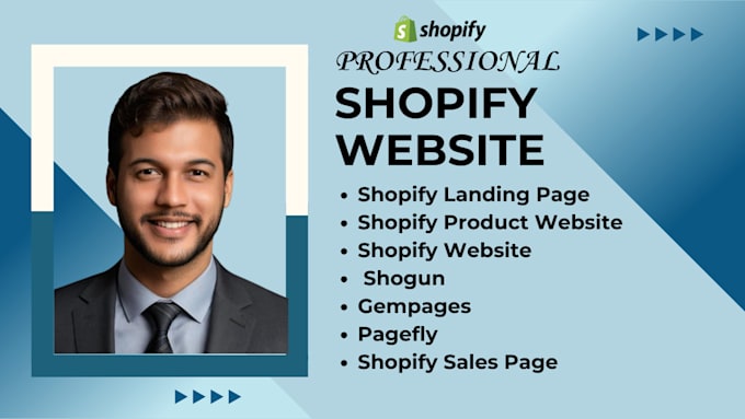 Gig Preview - Design shopify landing page shopify product website shogun gempage sales pagefly