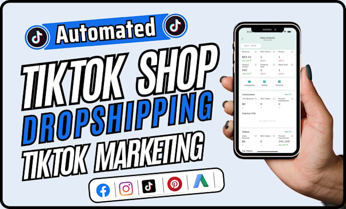 Gig Preview - Setup tik tok shop, tiktok shop dropshipping marketing, uk usa tiktok shop ads