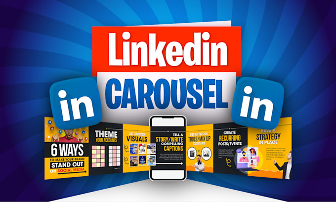 Gig Preview - Make branded linkedin carousel post design