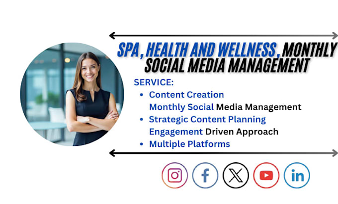 Gig Preview - Do spa, health and wellness monthly social media management