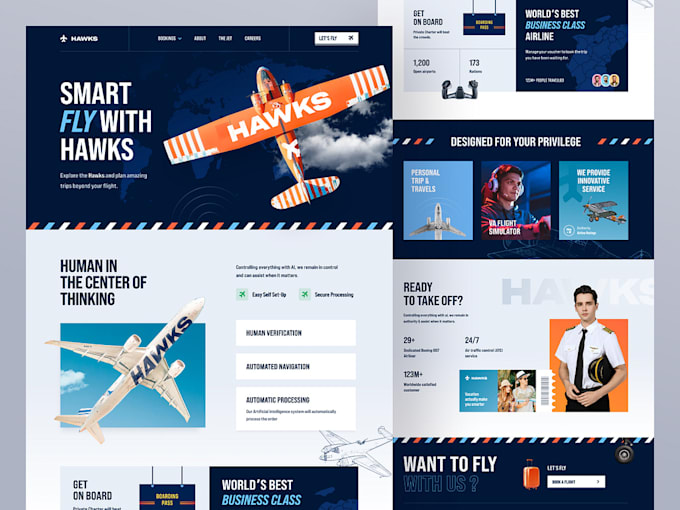 Gig Preview - Develop responsive airline booking website, flight booking website, ticket web