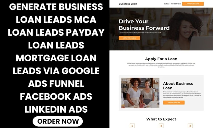 Gig Preview - Generate business loan leads payday loan leads mortgage loan lead via google ads