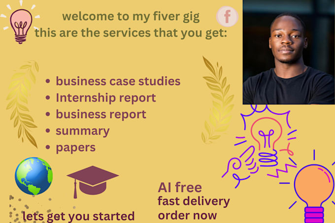 Gig Preview - Write business research and summary, internship, report, papers, case study,