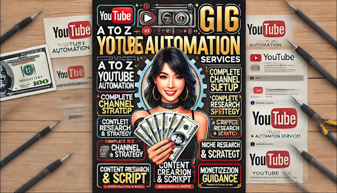 Gig Preview - Create 2024cashcowvideo, automation channel with profitable niche