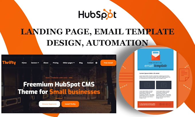 Gig Preview - Husbpot landing page website hubspot crm hubspot cms email template automation