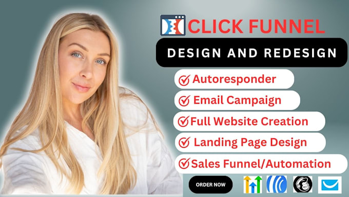 Gig Preview - Do clickfunnels sales funnel, clickfunnels landing page systeme io click funnels