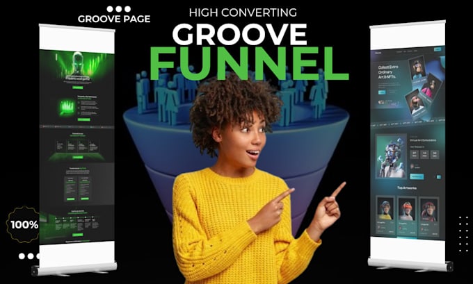 Gig Preview - Do groove funnels, groove pages, groove kart, groove cm, landing page