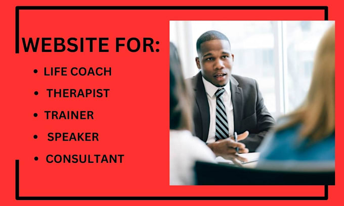 Gig Preview - Design a coaching and consulting website for speakers, trainers or consultants