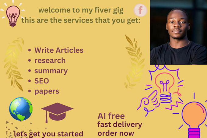 Gig Preview - Write high quality articles within 12 hours