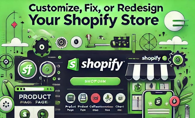 Gig Preview - Customize or redesign your shopify product collection cart checkout or homepage