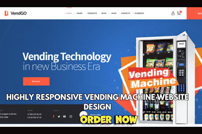 Gig Preview - Build, design vending machine website or atm machine website for business