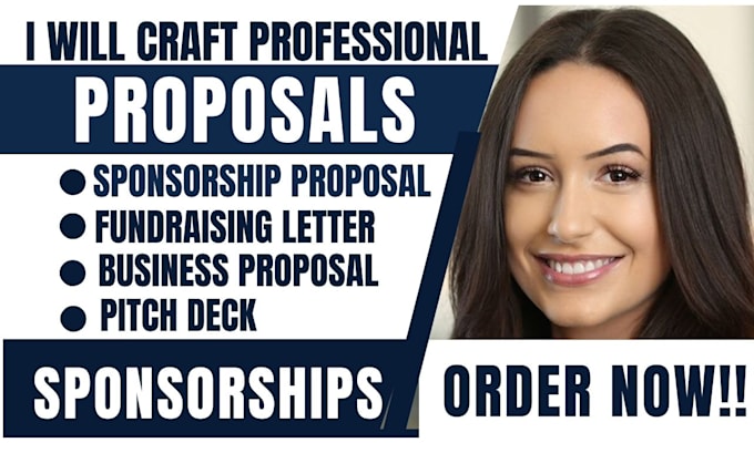 Bestseller - design sponsorship business proposal fundraising letter pitch deck grant