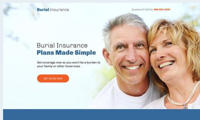 Gig Preview - Design auto insurance website final expense, life insurance website