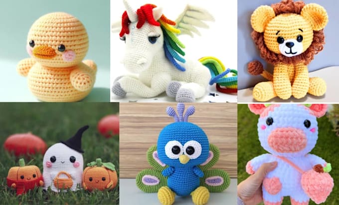 Gig Preview - Write you detailed amigurumi toys crochet patterns with pics and video tutorial