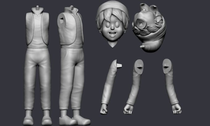 Gig Preview - Sculpt 3d toy 3d head action figure 3d miniature 3d flexi model for printing