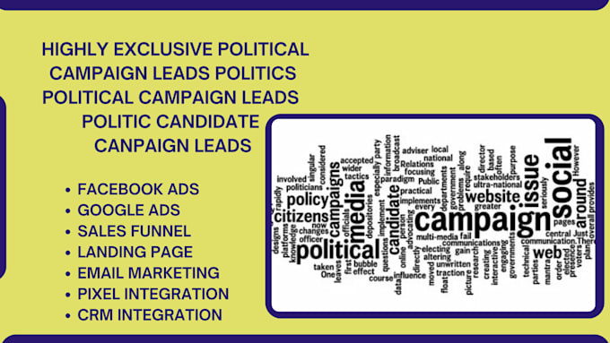 Gig Preview - Generate political candidate leads political campaign leads politics campaign