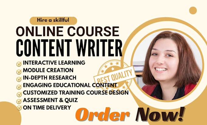 Gig Preview - Create online course content, coaching program ebook lesson plan course