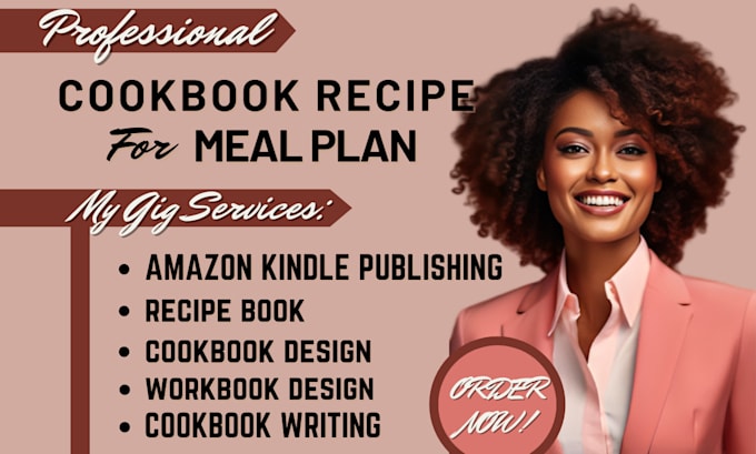 Gig Preview - Write a high quality cookbook, meal plan, format, and upload for amazon KDP