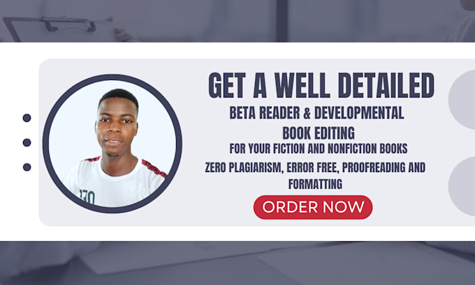 Gig Preview - Beta read and critique fiction book novel developmental book editor line editor