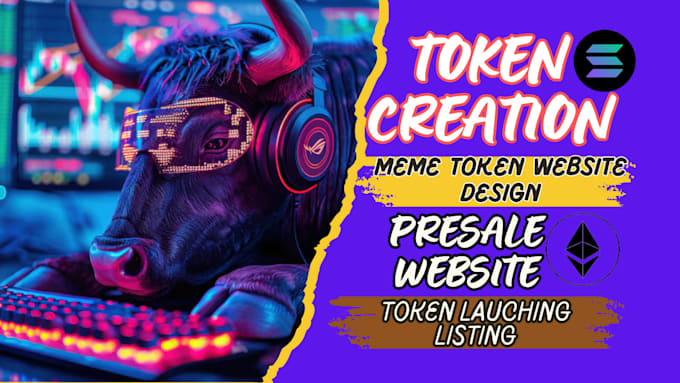 Gig Preview - Create solana memecoin website token listing coin listing on cmc ico presale