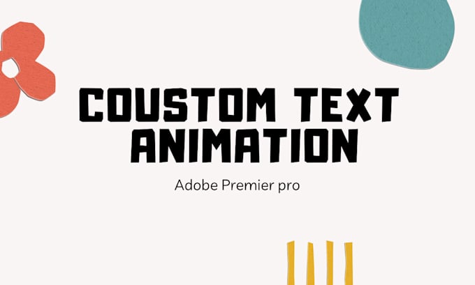 Bestseller - do text video animation using adobe premier