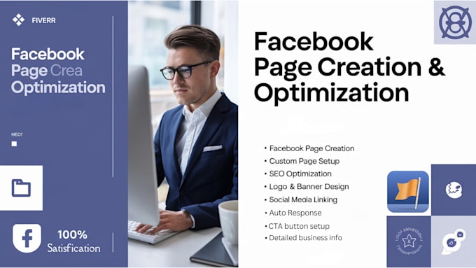 Gig Preview - Create and fully optimize your facebook business page with SEO