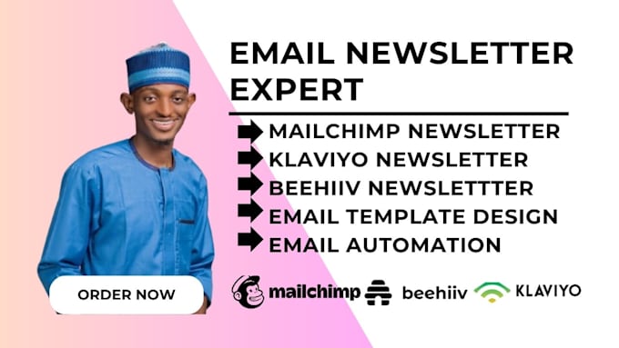 Gig Preview - Design beehiiv newsletter design mailchimp newsletter design klaviyo newsletter